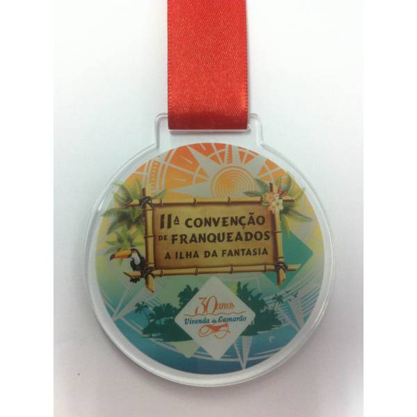 Medalha Acrílica no Conjunto Promorar Raposo Tavares - Chaveiros em Acrílico